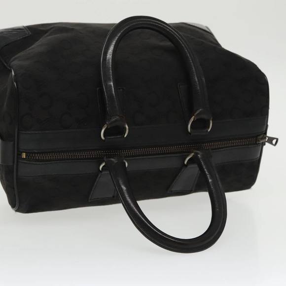 CELINE C Sulky Boston Bag Canvas Leather Black Silver Auth bs19762 - Picture 6 of 16